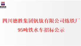 四川德勝集團(tuán)釩鈦有限公司煉鐵廠95噸鐵水車(chē)招標(biāo)公示