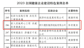 德勝釩鈦健康企業(yè)建設(shè)案例入選全國(guó)特色案例